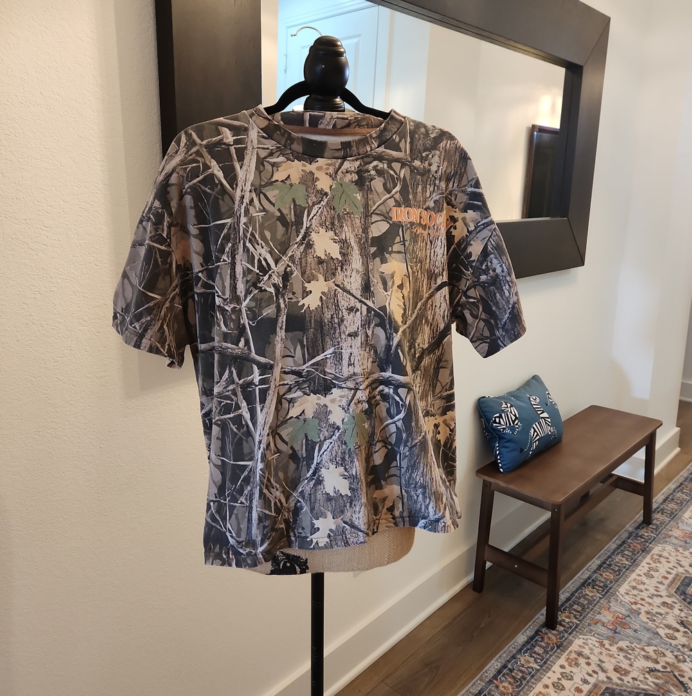 Men's Short-Sleeve Camo Tee - Olive/Brown